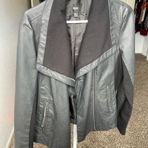Black leather jacket
